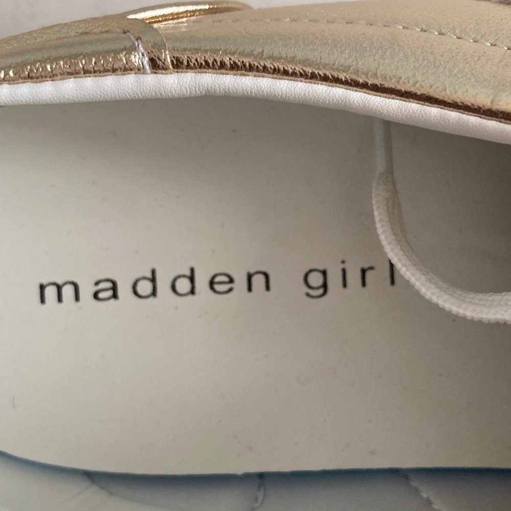 Madden Girl Metallic Gold Jumper Sneakers - Picture 2 of 7
